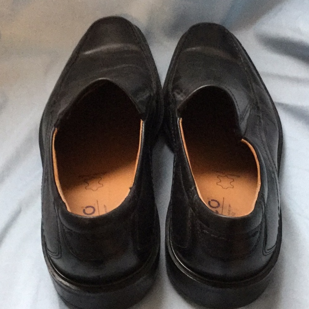 Men’s ECCO Black Leather Slip-On Shoe 44 - Picture 3 of 7